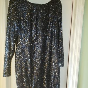 Black Sequin Dress